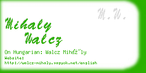 mihaly walcz business card